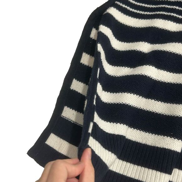 Athleta Kennewick Breton Oversized Stripe Sweater Navy Blue/White Women's Medium - Picture 11 of 13